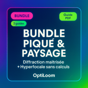 Bundle Piqué & Paysage — Diffraction maîtrisée + Hyperfocale sans calculs